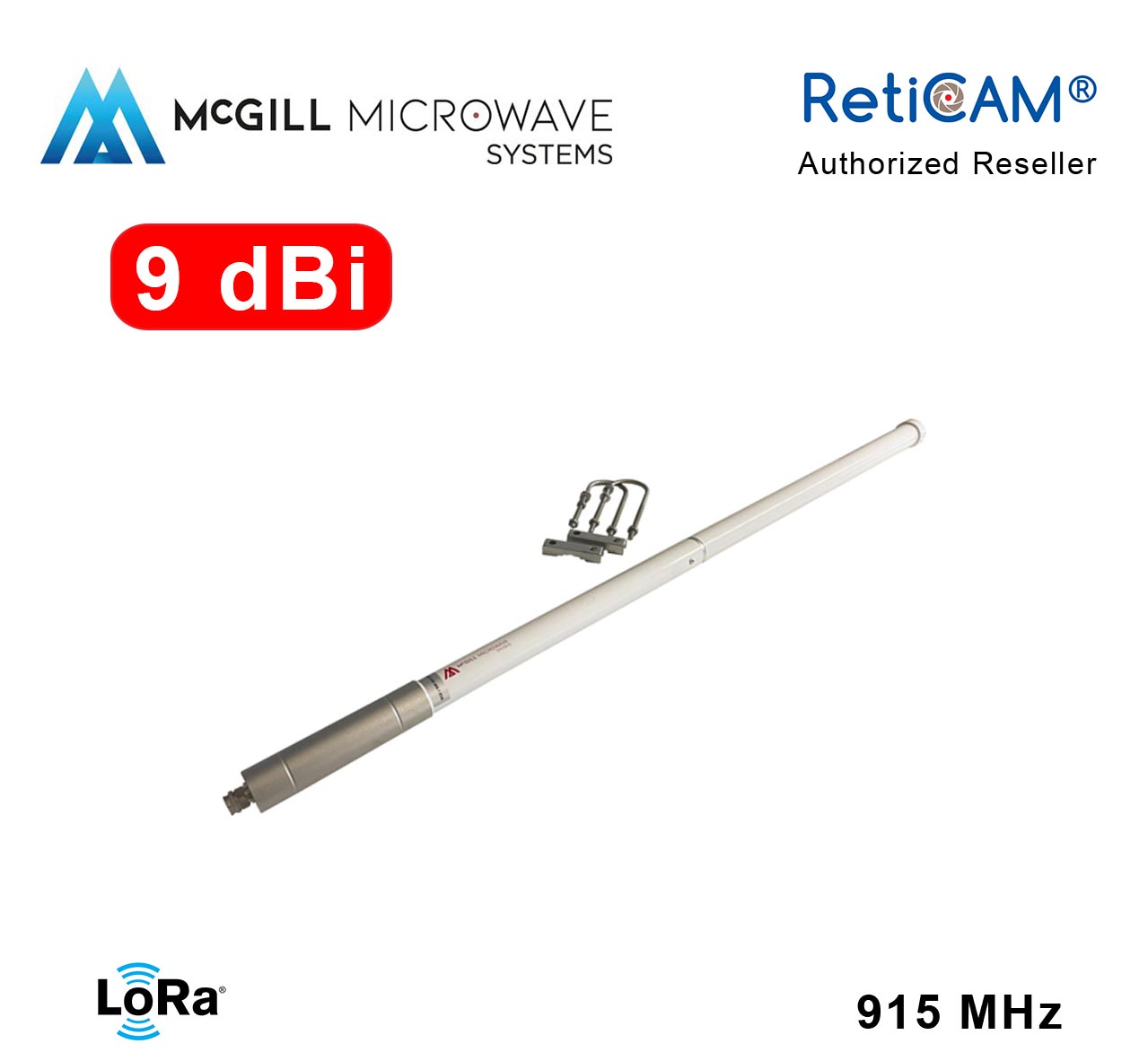 McGill Antenna Kit - Tuned 915MHz Omni Directional (6dBi, 7.5dBi, 9dBi) for LoraWan, IoT, Meshtastic