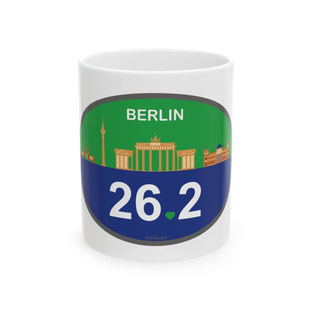 Personalized Berlin Marathon Coffee Mug, 26.2 Marathon Gift for Runners, Accented Tea Cup, 11oz