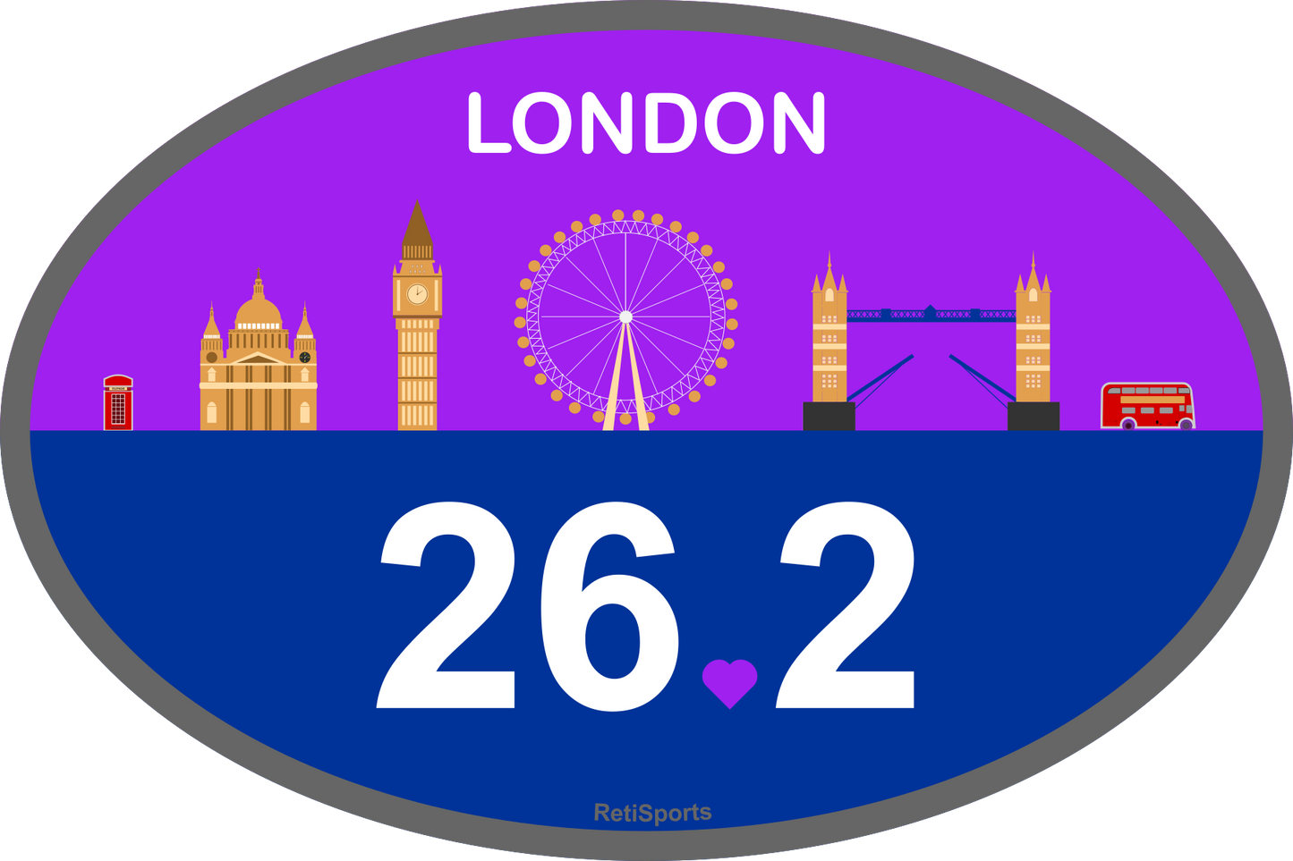 Marathon Magnet or Glue-Less Sticker, Large 4x6" Waterproof Runner Gift for Boston, New York, Chicago, London, Berlin, Tokyo, 26.2 and 13.1