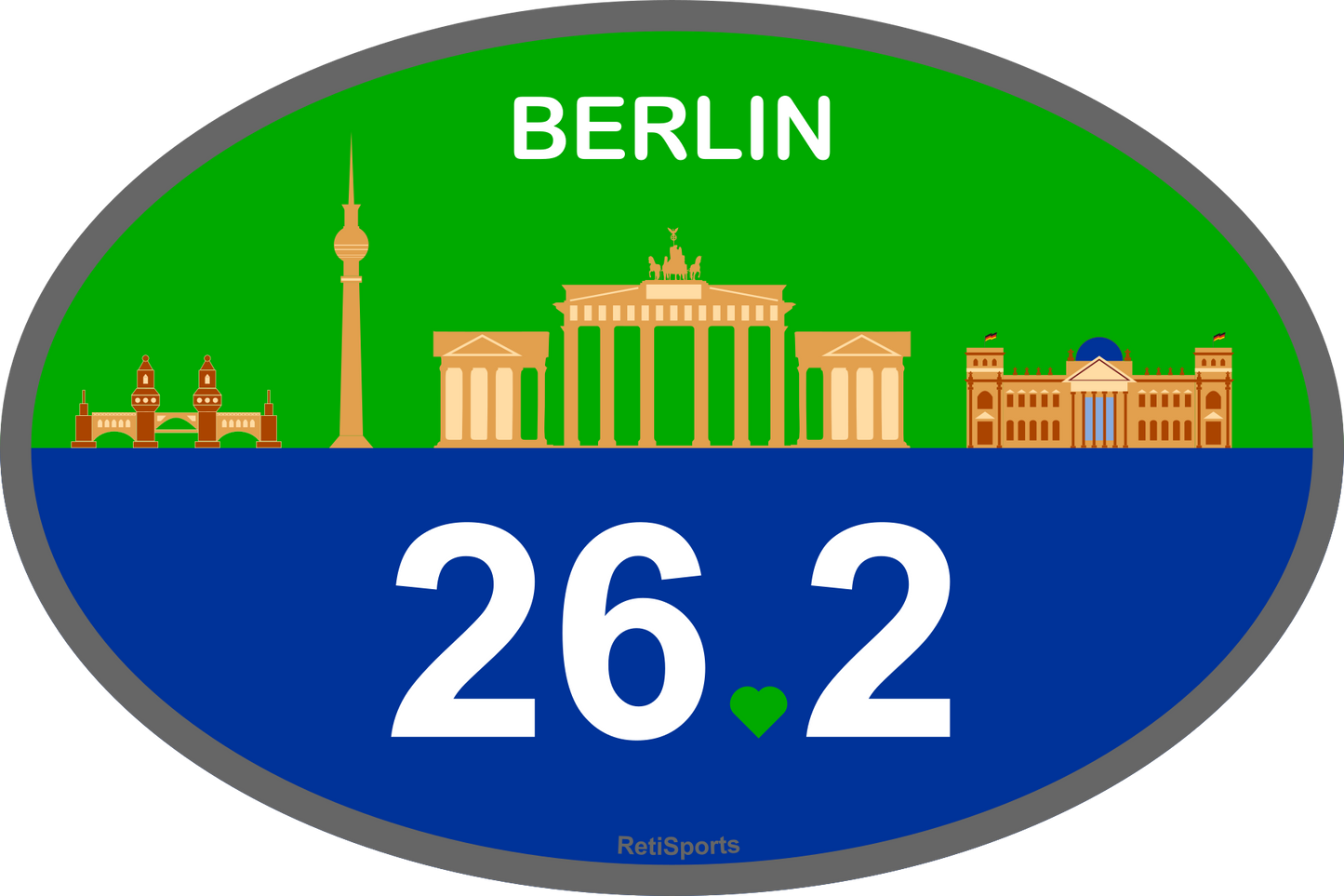 Marathon Magnet or Glue-Less Sticker, Large 4x6" Waterproof Runner Gift for Boston, New York, Chicago, London, Berlin, Tokyo, 26.2 and 13.1