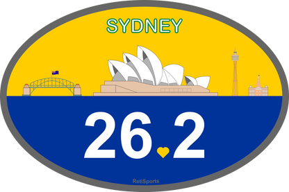 Marathon Magnet or Glue-Less Sticker, Large 4x6" Waterproof Runner Gift for Boston, New York, Chicago, London, Berlin, Tokyo, 26.2 and 13.1