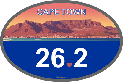 Marathon Magnet or Glue-Less Sticker, Large 4x6" Waterproof Runner Gift for Boston, New York, Chicago, London, Berlin, Tokyo, Cape Town and Shanghai