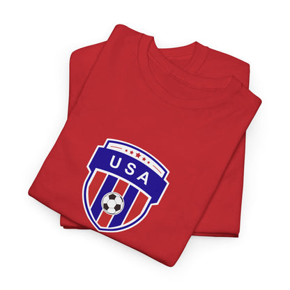 USA Soccer 2026 T-Shirt - Football Fan Team US Crest American Flag Tee