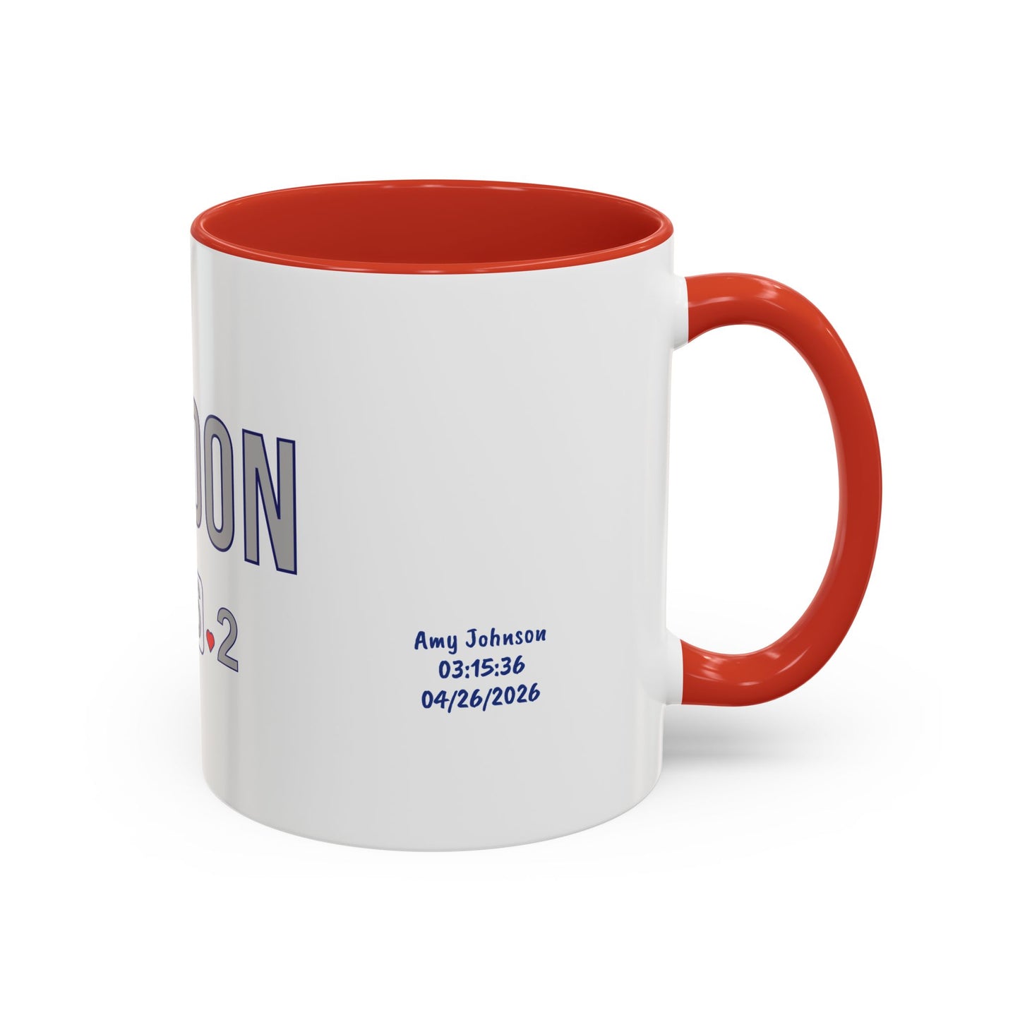 Personalized London Marathon 2026 Coffee Mug, 26.2 Runner Gift, Accented Tea Cup, Made in USA