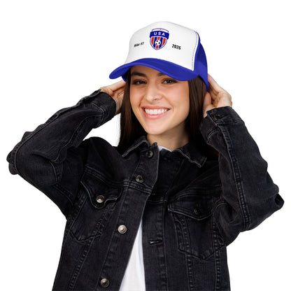 Personalized USA Soccer 2026 Hat - Meshed Trucker Hat Custom Football Fan Gear Sports Cap