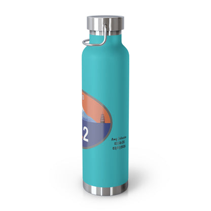 Personalized Tokyo Marathon Water Bottle, 22oz Stainless Steel Copper Insulated - Customized with Your Name and Finish Time