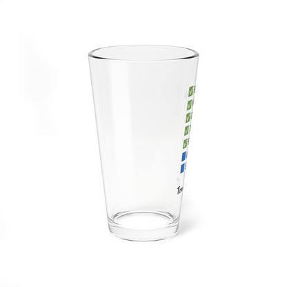 Custom Marathon Majors Mixing Pint Glass - Personalized Runner's Checklist Beer Gift