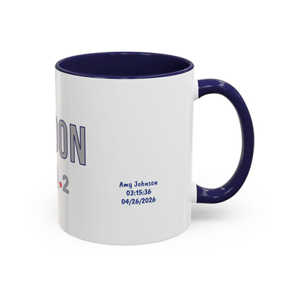 Personalized London Marathon 2026 Coffee Mug, 26.2 Runner Gift, Accented Tea Cup, Made in USA