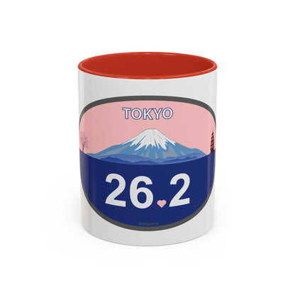 Personalized Tokyo Marathon Coffee Mug, 26.2 Marathon Gift for Runners, Accented Tea Cup, 11oz