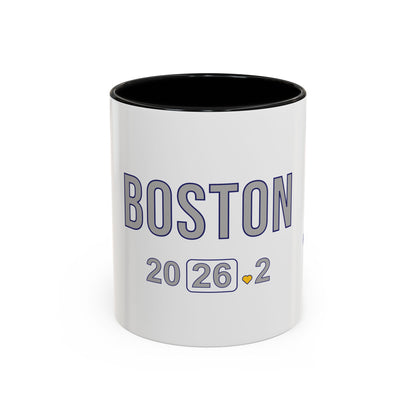 Personalized Boston Marathon 2026 Coffee Mug, 26.2 Runner Gift, Accented Tea Cup, Made in USA