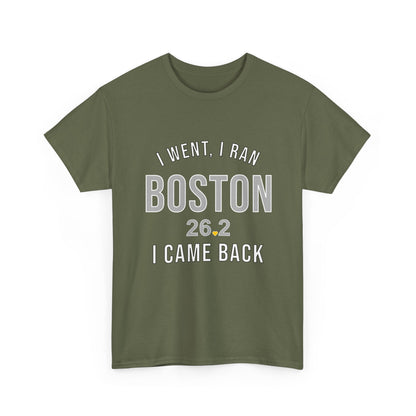 Boston Marathon Shirt - I Went I Ran I Came Back 26.2 T-Shirt - Funny Runner Finisher Gift