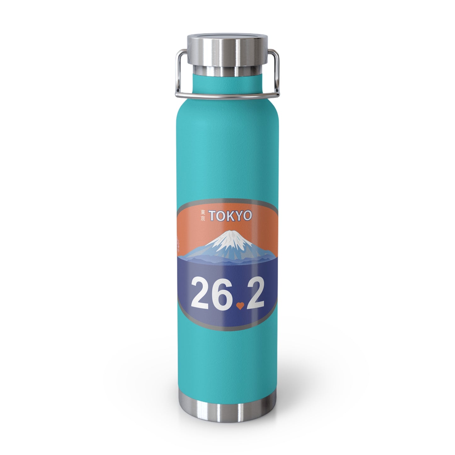Personalized Tokyo Marathon Water Bottle, 22oz Stainless Steel Copper Insulated - Customized with Your Name and Finish Time