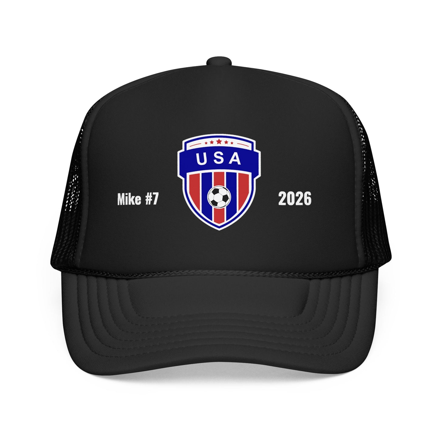 Personalized USA Soccer 2026 Hat - Meshed Trucker Hat Custom Football Fan Gear Sports Cap