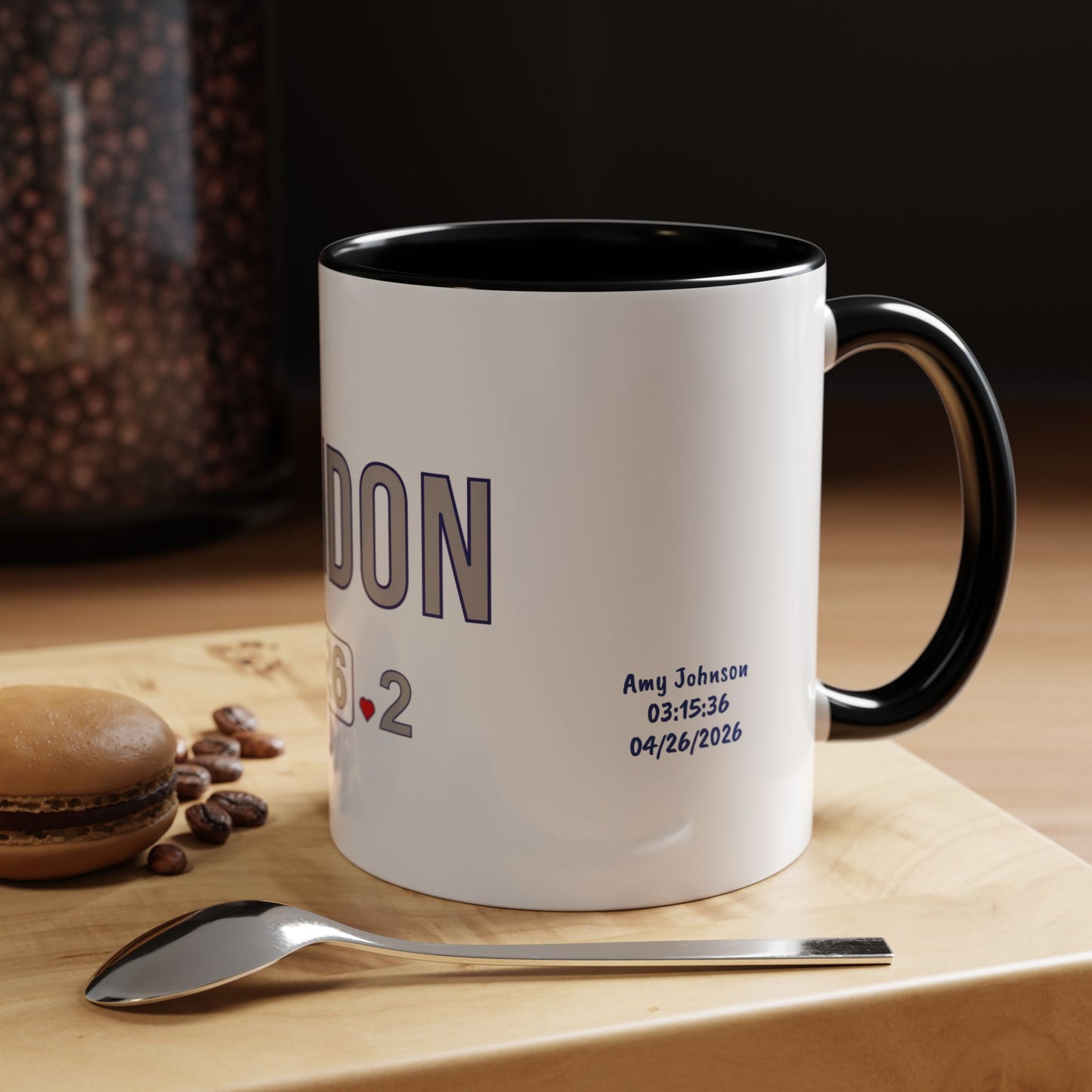 Personalized London Marathon 2026 Coffee Mug, 26.2 Runner Gift, Accented Tea Cup, Made in USA
