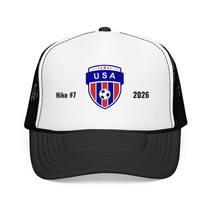 Personalized USA Soccer 2026 Hat - Meshed Trucker Hat Custom Football Fan Gear Sports Cap