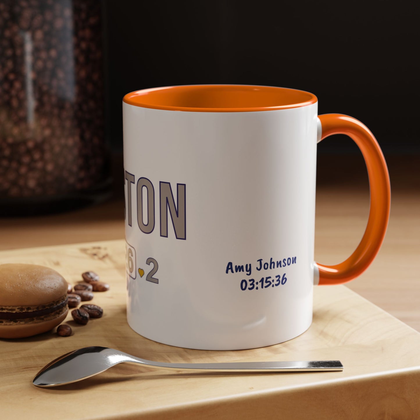 Personalized Boston Marathon 2026 Coffee Mug, 26.2 Runner Gift, Accented Tea Cup, Made in USA