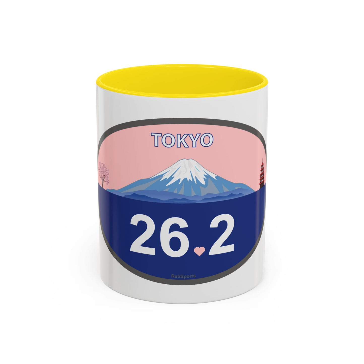 Personalized Tokyo Marathon Coffee Mug, 26.2 Marathon Gift for Runners, Accented Tea Cup, 11oz