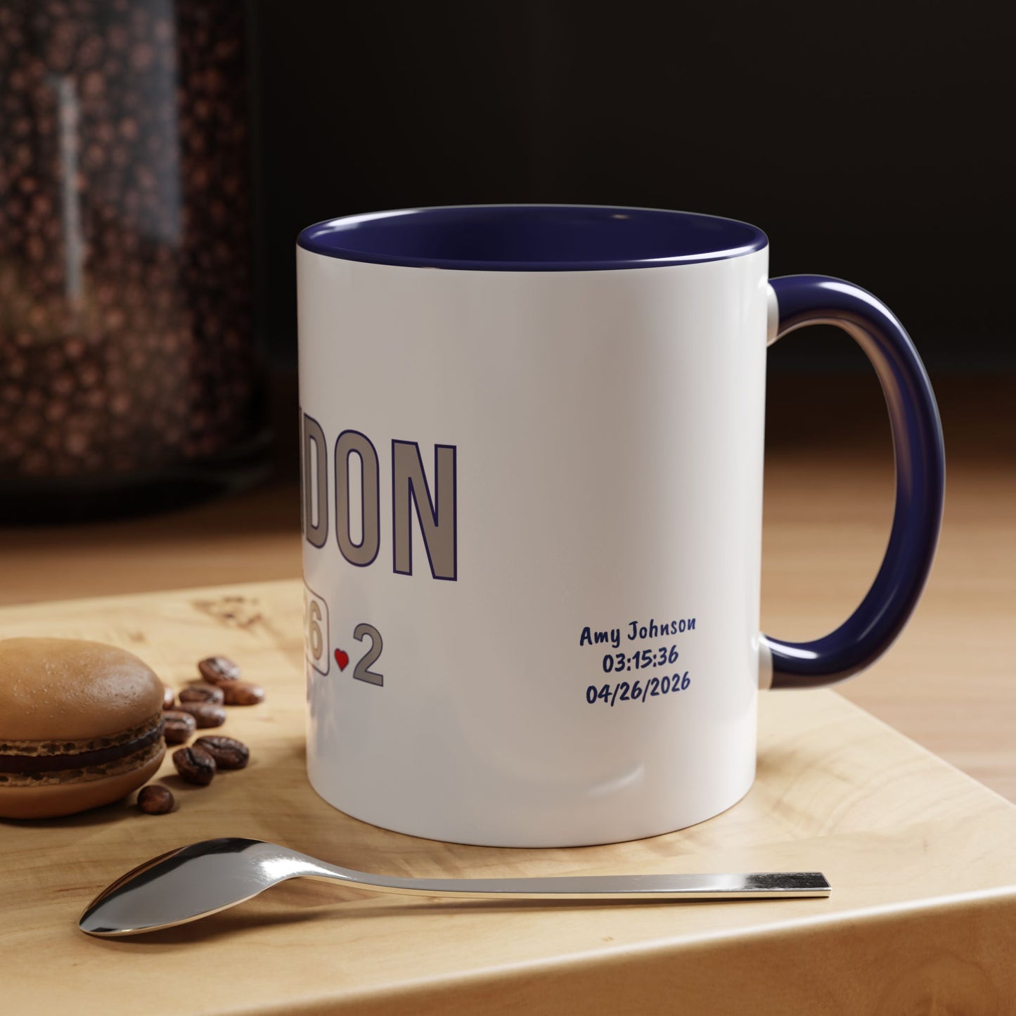 Personalized London Marathon 2026 Coffee Mug, 26.2 Runner Gift, Accented Tea Cup, Made in USA