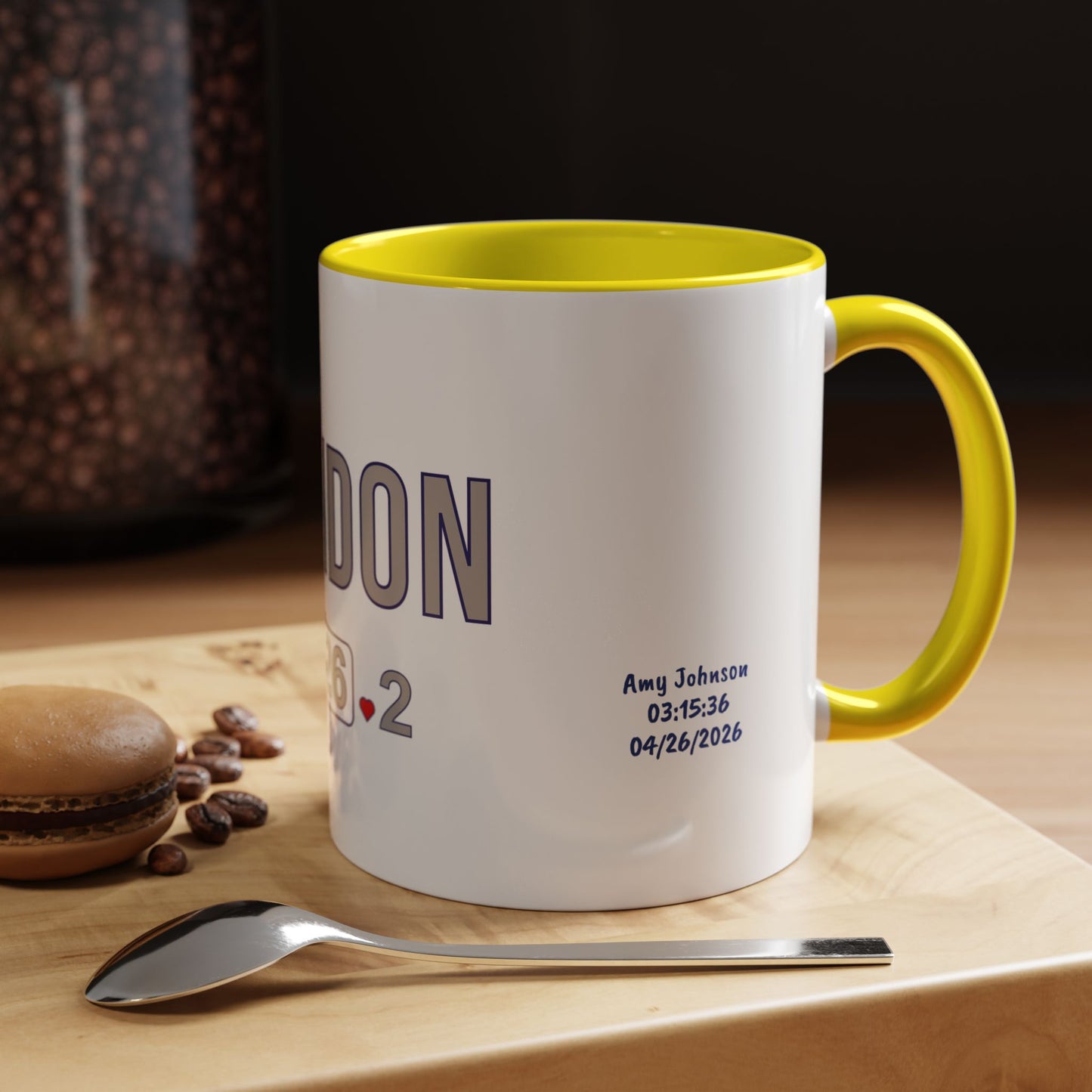 Personalized London Marathon 2026 Coffee Mug, 26.2 Runner Gift, Accented Tea Cup, Made in USA