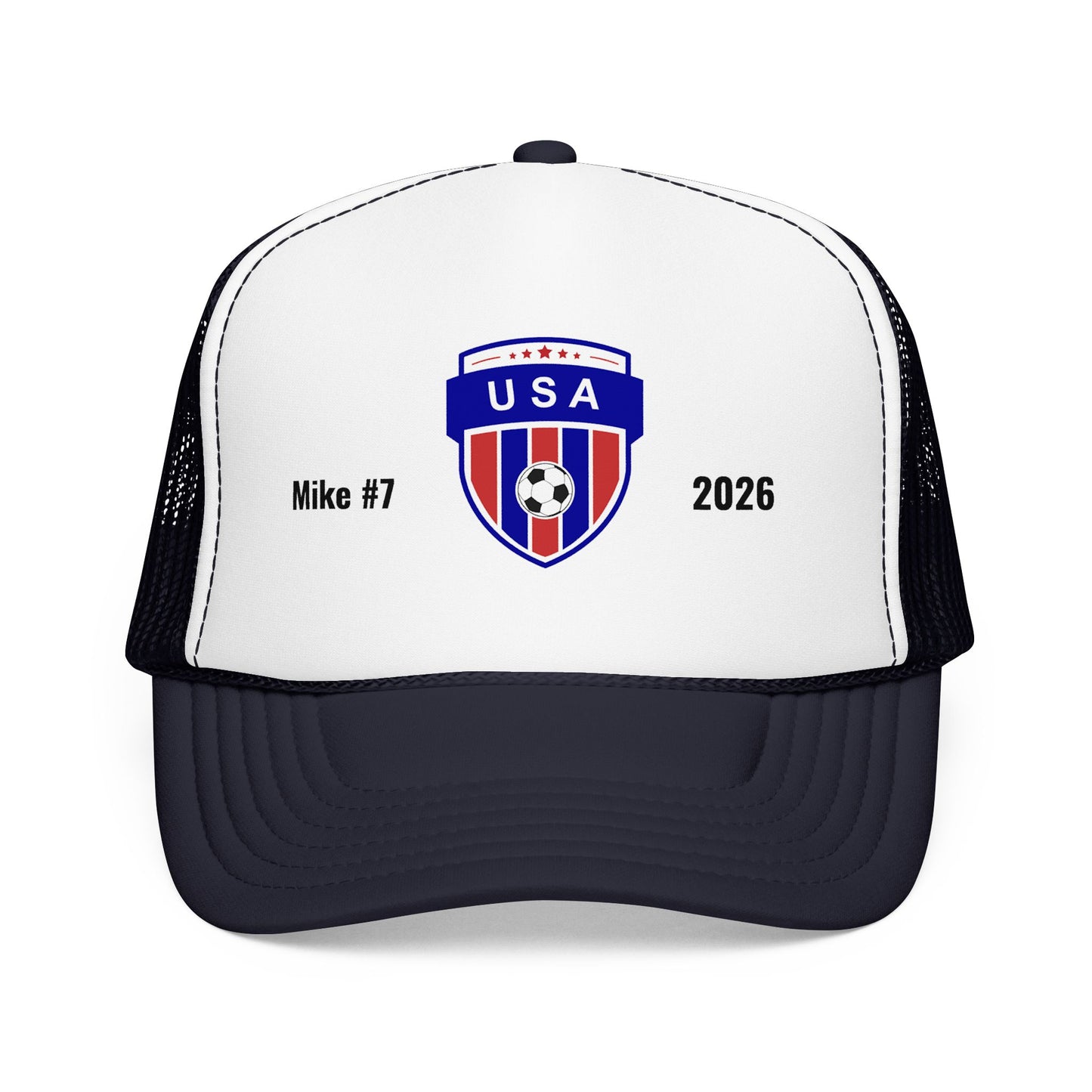 Personalized USA Soccer 2026 Hat - Meshed Trucker Hat Custom Football Fan Gear Sports Cap