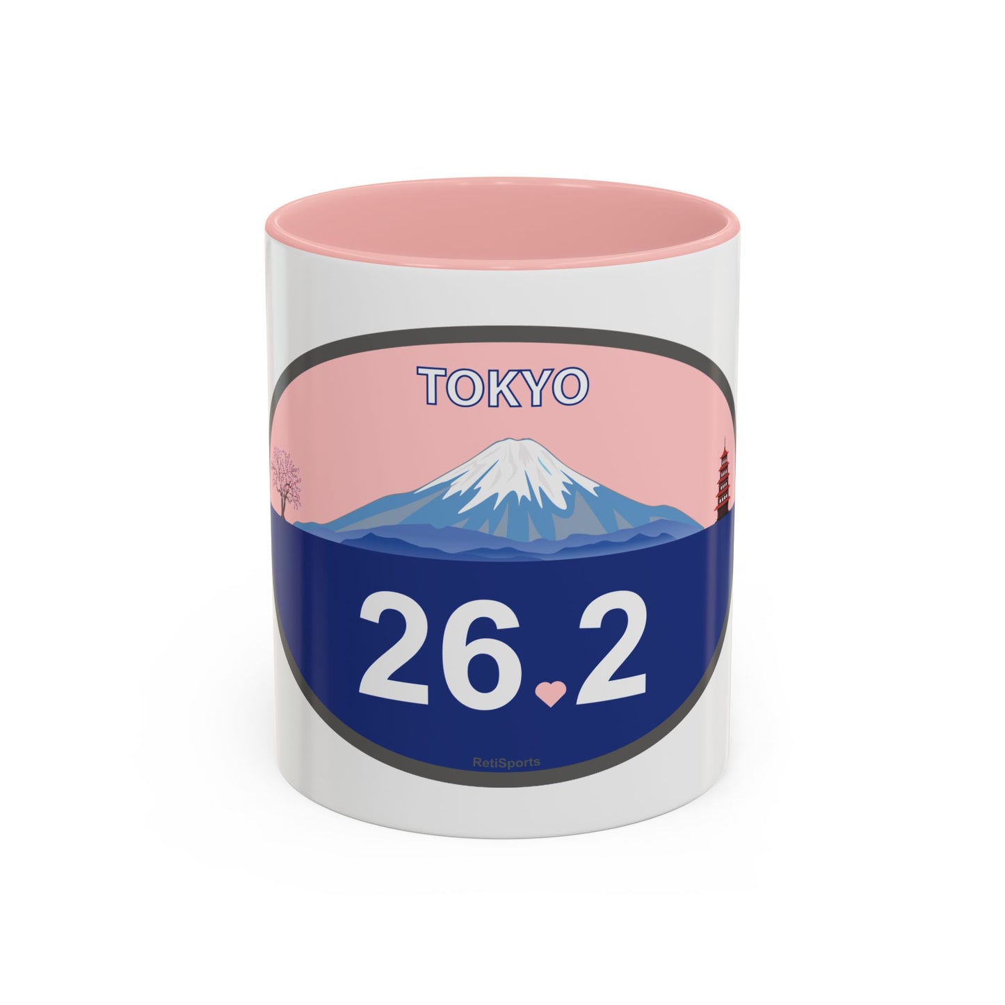 Personalized Tokyo Marathon Coffee Mug, 26.2 Marathon Gift for Runners, Accented Tea Cup, 11oz