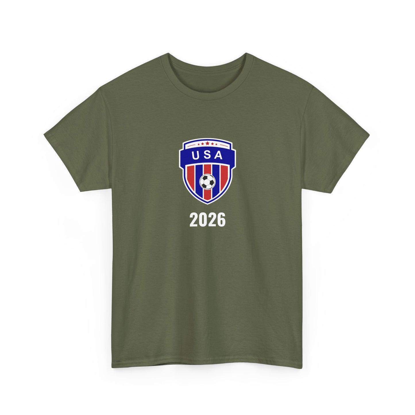 USA Soccer 2026 T-Shirt - Football Fan Team US Crest American Flag Tee