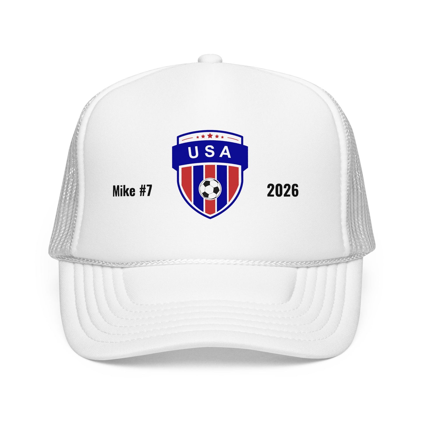 Personalized USA Soccer 2026 Hat - Meshed Trucker Hat Custom Football Fan Gear Sports Cap