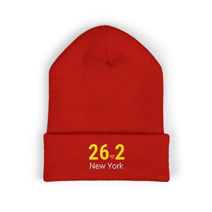 Personalized 26.2 Marathon Beanie, Boston | NYC | Chicago | Custom Embroidered Runner Hat