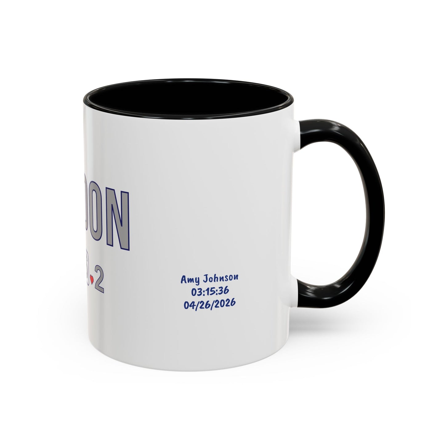 Personalized London Marathon 2026 Coffee Mug, 26.2 Runner Gift, Accented Tea Cup, Made in USA