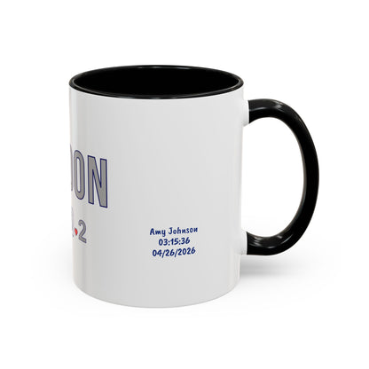 Personalized London Marathon 2026 Coffee Mug, 26.2 Runner Gift, Accented Tea Cup, Made in USA