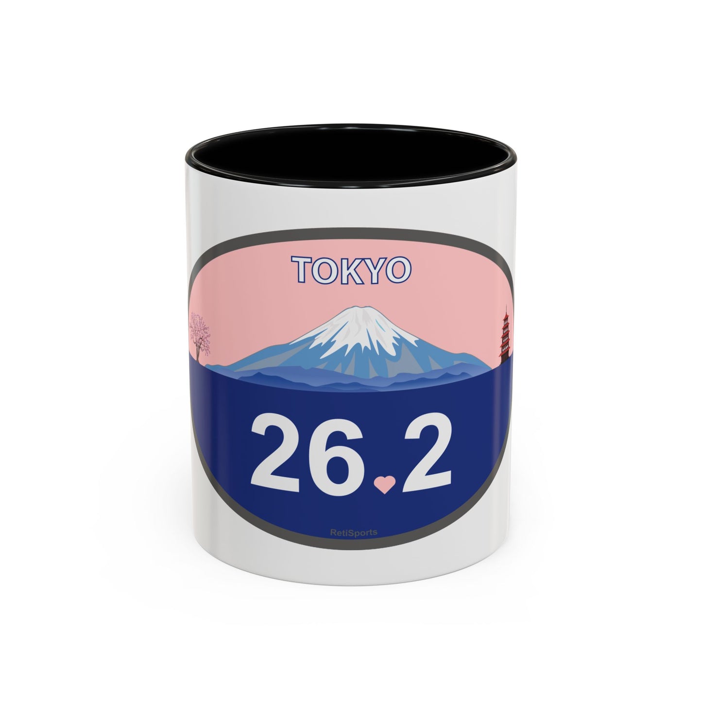 Personalized Tokyo Marathon Coffee Mug, 26.2 Marathon Gift for Runners, Accented Tea Cup, 11oz
