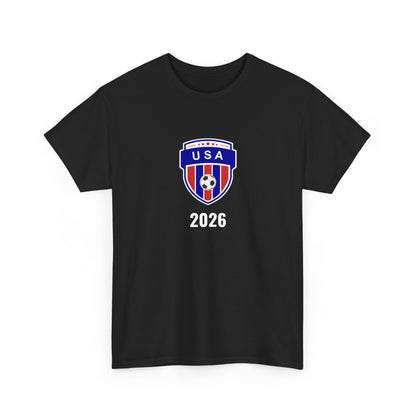 USA Soccer 2026 T-Shirt - Football Fan Team US Crest American Flag Tee