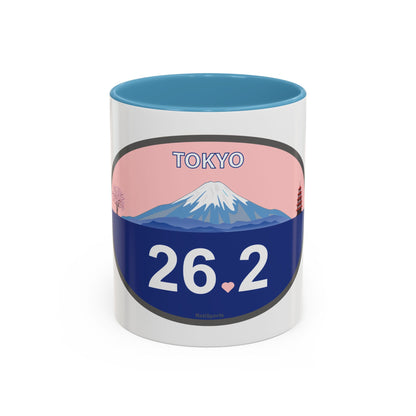 Personalized Tokyo Marathon Coffee Mug, 26.2 Marathon Gift for Runners, Accented Tea Cup, 11oz