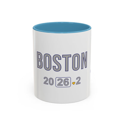 Personalized Boston Marathon 2026 Coffee Mug, 26.2 Runner Gift, Accented Tea Cup, Made in USA
