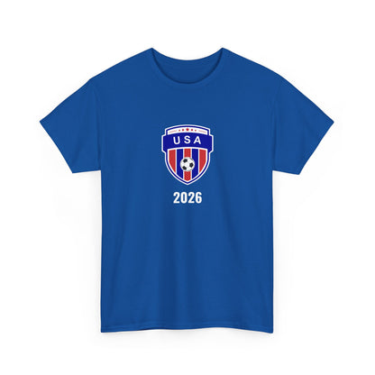 USA Soccer 2026 T-Shirt - Football Fan Team US Crest American Flag Tee