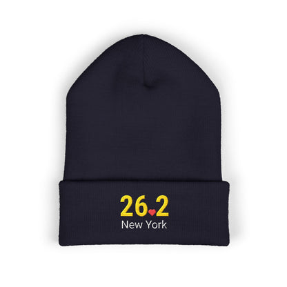 Personalized 26.2 Marathon Beanie, Boston | NYC | Chicago | Custom Embroidered Runner Hat