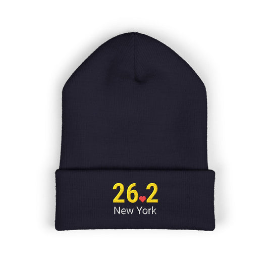 Personalized 26.2 Marathon Beanie, Boston | NYC | Chicago | Custom Embroidered Runner Hat