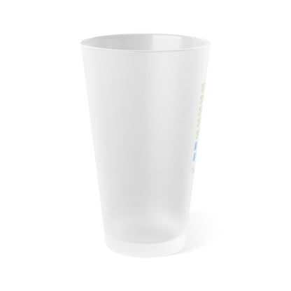 Custom Marathon Majors Frosted Pint Glass - Personalized Runner's Checklist Beer Gift