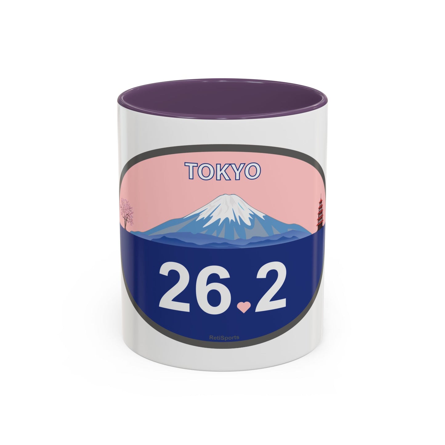 Personalized Tokyo Marathon Coffee Mug, 26.2 Marathon Gift for Runners, Accented Tea Cup, 11oz