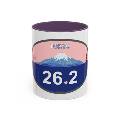 Personalized Tokyo Marathon Coffee Mug, 26.2 Marathon Gift for Runners, Accented Tea Cup, 11oz