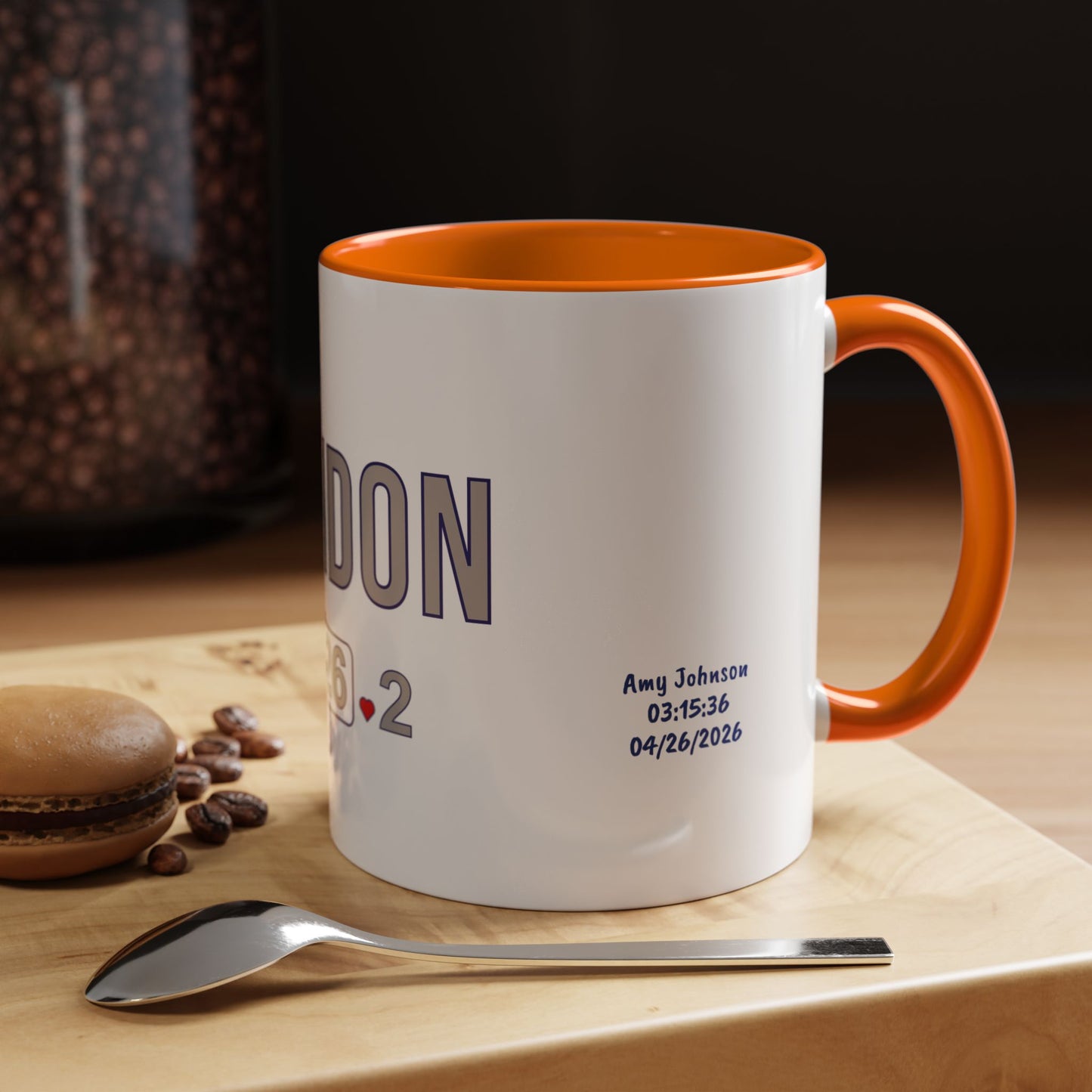 Personalized London Marathon 2026 Coffee Mug, 26.2 Runner Gift, Accented Tea Cup, Made in USA