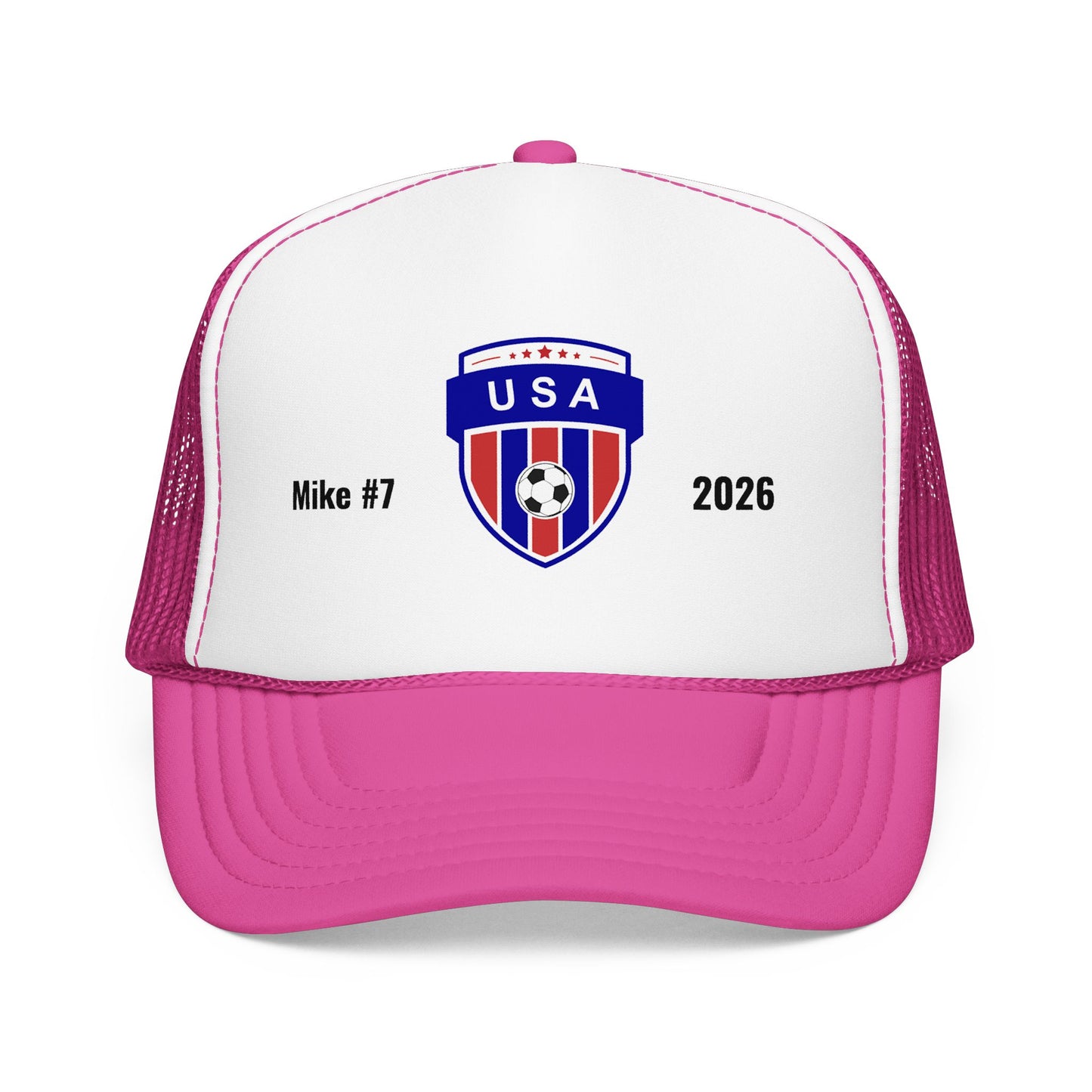 Personalized USA Soccer 2026 Hat - Meshed Trucker Hat Custom Football Fan Gear Sports Cap