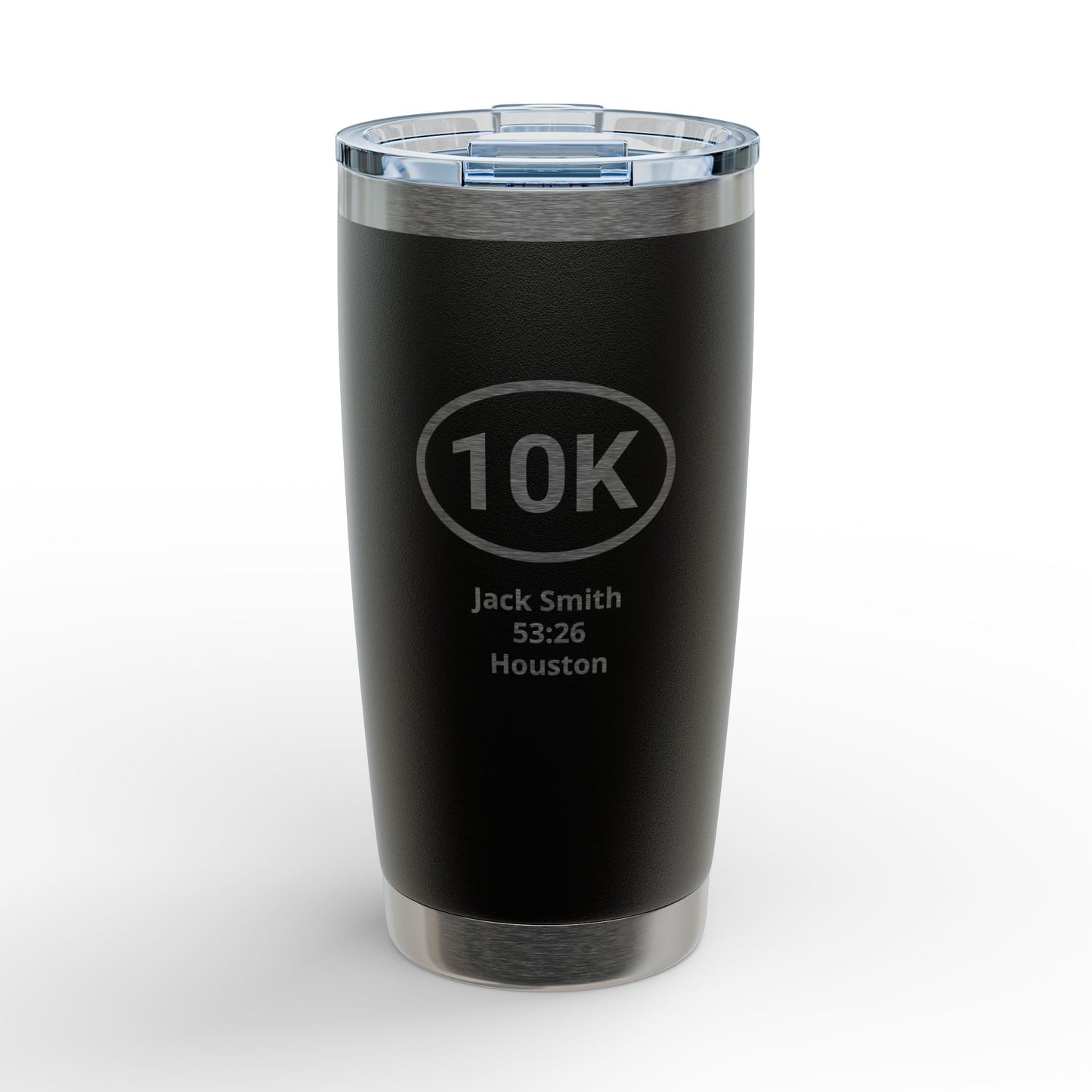 Personalized Engraved Tumbler for Runners, 5K, 10K, 13.1, 26.2 | 20oz Stainless Double-Wall Vacuum Insulation
