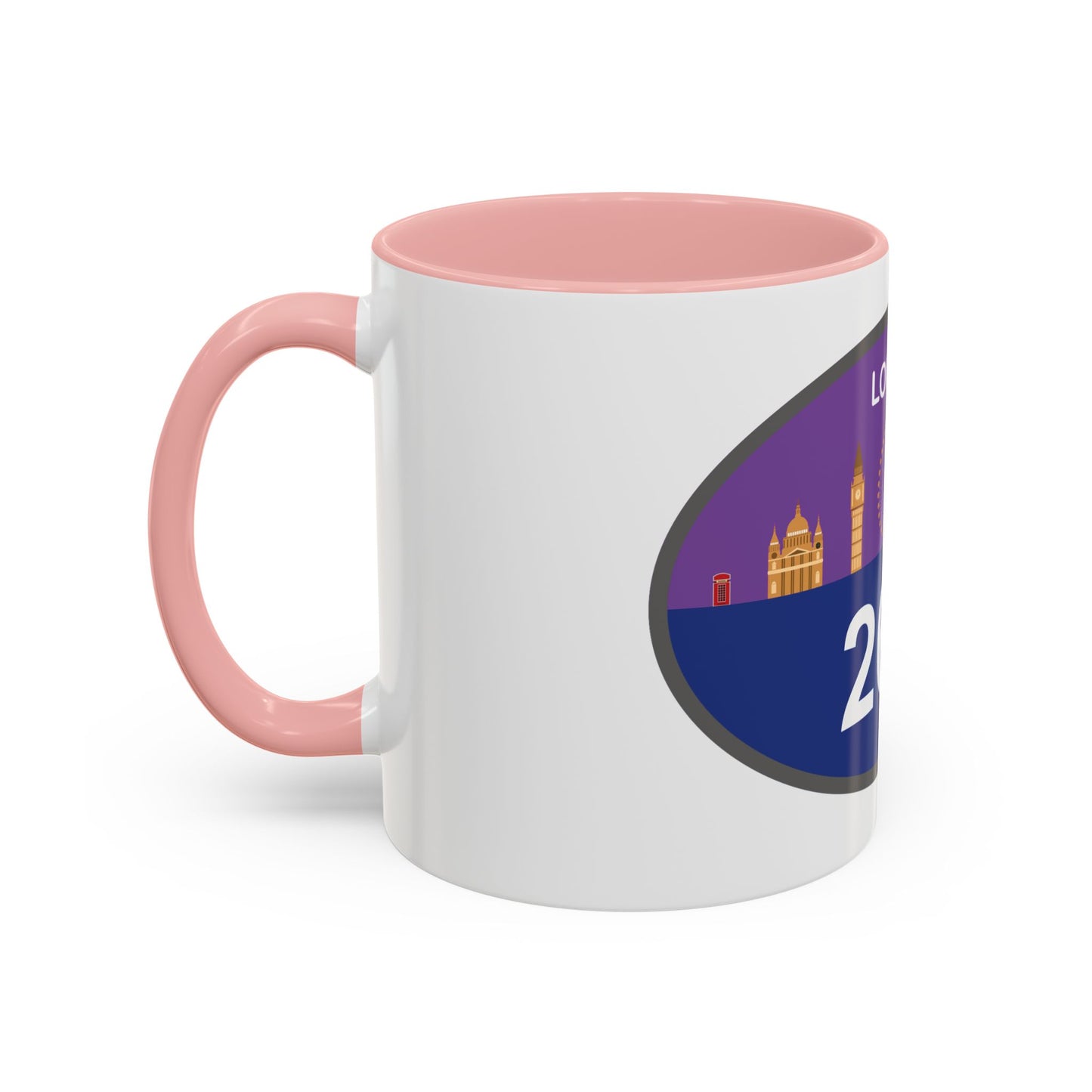 Personalized London Marathon Coffee Mug, 26.2 Marathon Gift for Runners, Accented Tea Cup, 11oz