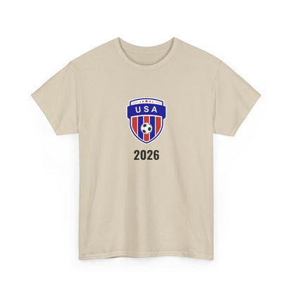 USA Soccer 2026 T-Shirt - Football Fan Team US Crest American Flag Tee