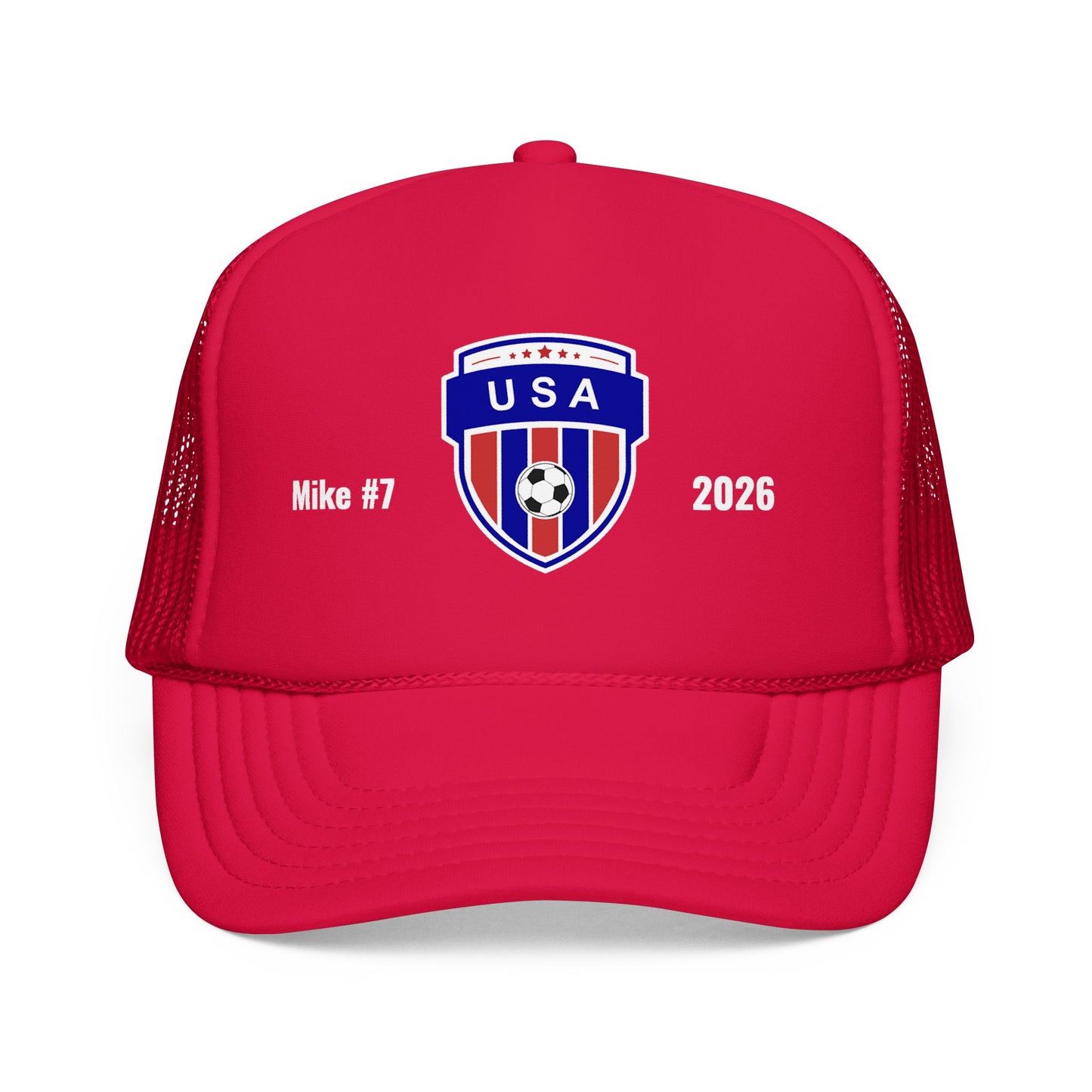 Personalized USA Soccer 2026 Hat - Meshed Trucker Hat Custom Football Fan Gear Sports Cap