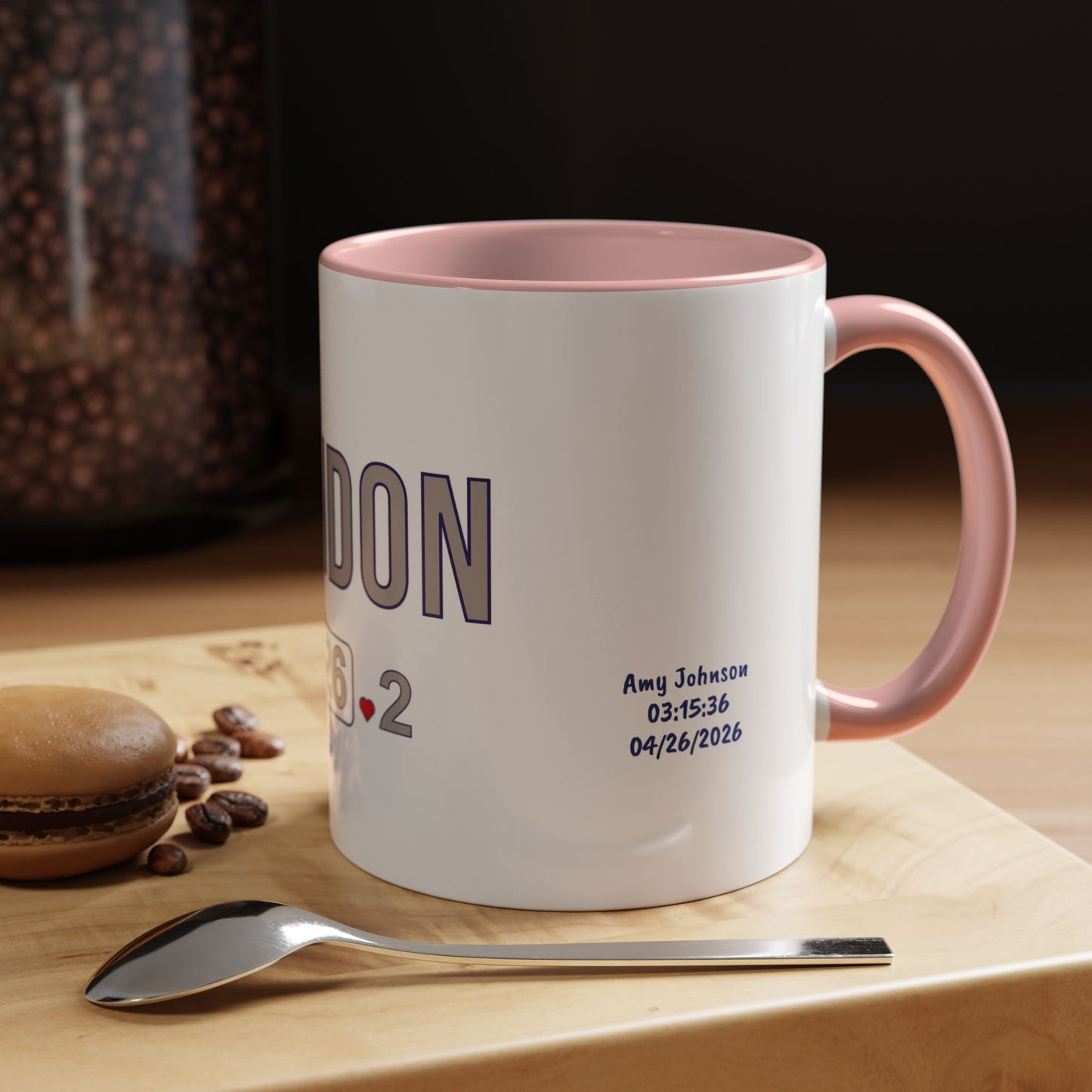 Personalized London Marathon 2026 Coffee Mug, 26.2 Runner Gift, Accented Tea Cup, Made in USA