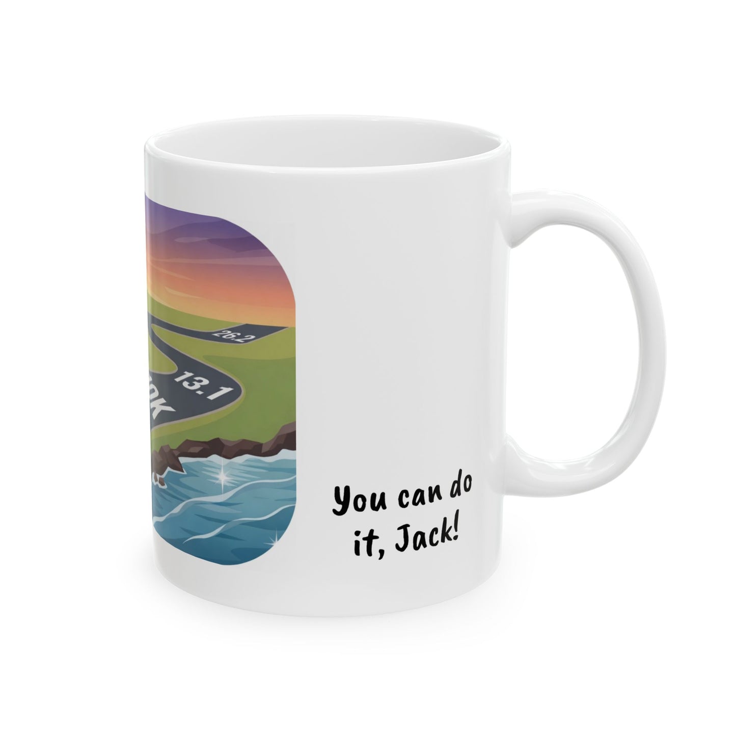 Personalized Runners Coffee Mug - 5K, 10K, Half, and Full Marathon - Motivational Running Gift