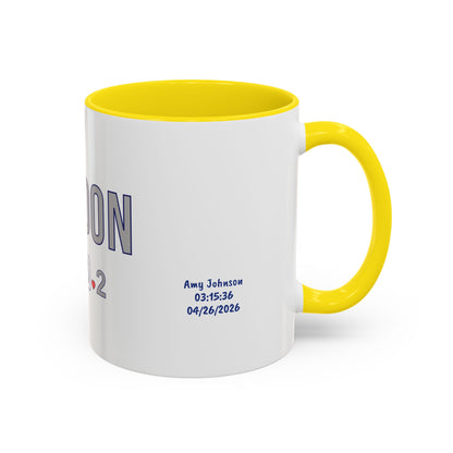 Personalized London Marathon 2026 Coffee Mug, 26.2 Runner Gift, Accented Tea Cup, Made in USA