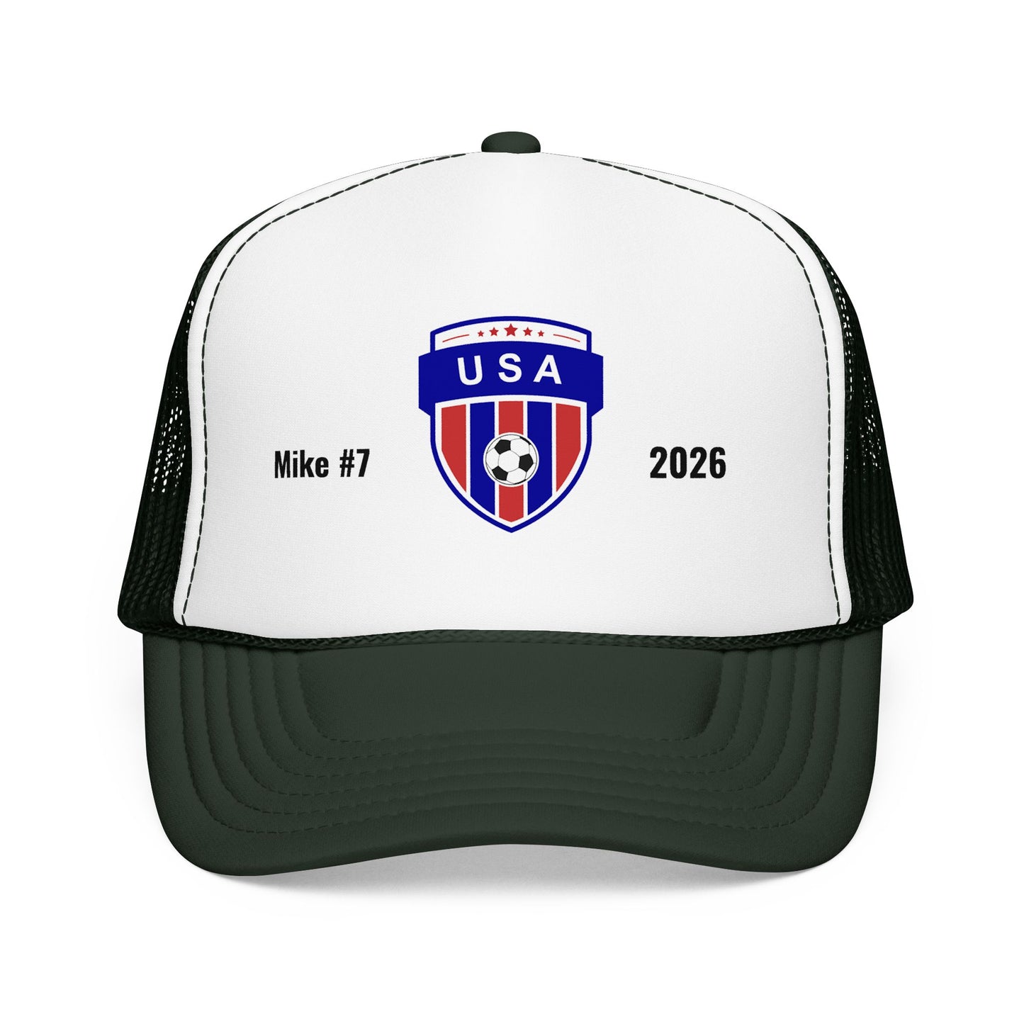 Personalized USA Soccer 2026 Hat - Meshed Trucker Hat Custom Football Fan Gear Sports Cap